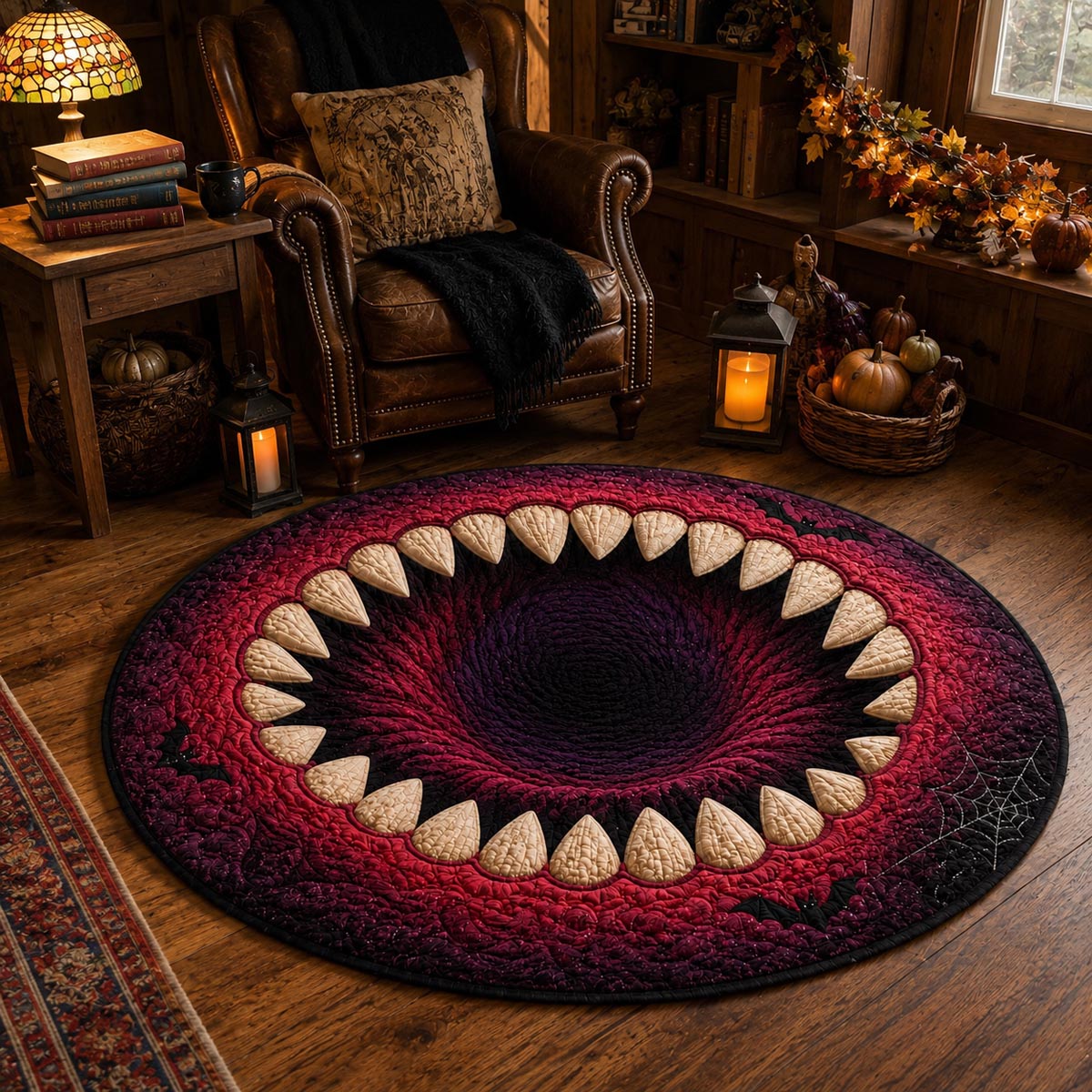 Carnival Nightmare Quilted Round Mat NCU0DV9784