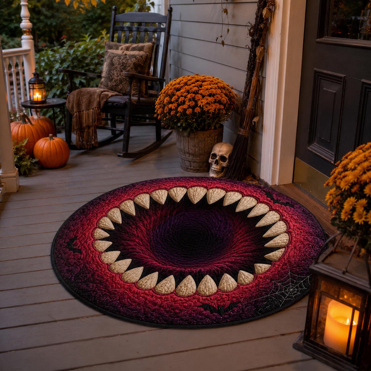 Carnival Nightmare Quilted Round Mat NCU0DV9784