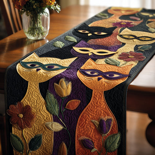 Carnival Cat Quilted Table Runner NCU0NT11801