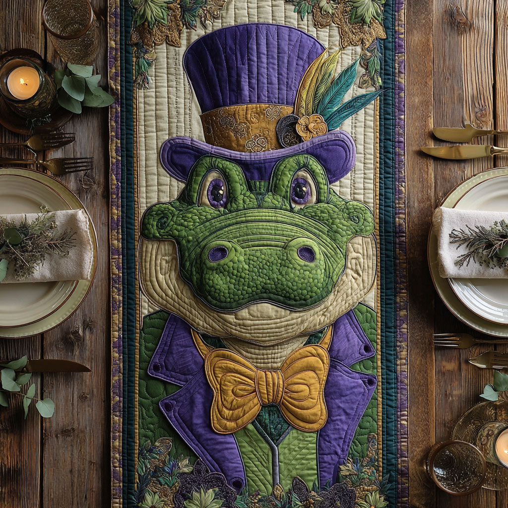 Carnival Gator Quilted Table Runner NCU0PT10962