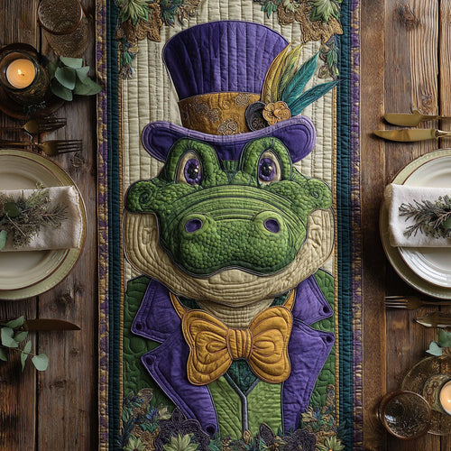 Carnival Gator Quilted Table Runner NCU0PT10962