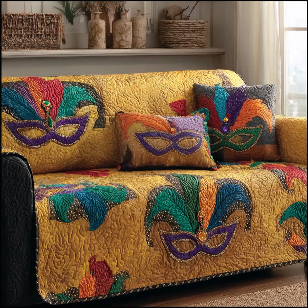 Carnival Spirit Quilted Sofa Cover NCU0DV9166