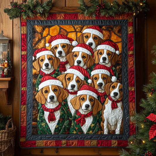 Carol Beagle Choir Quilted Blanket NCU0XD635