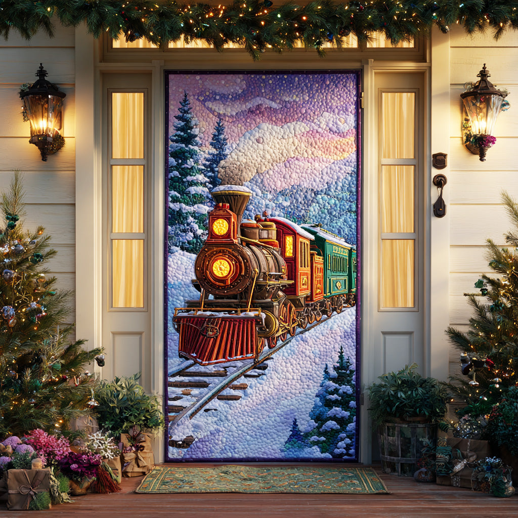 Carol Train Road Quilted Door Cover NCU0TD1479
