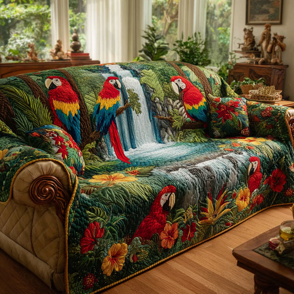 Cascade Parrot Eden Quilted Sofa Cover NCU0HH1598
