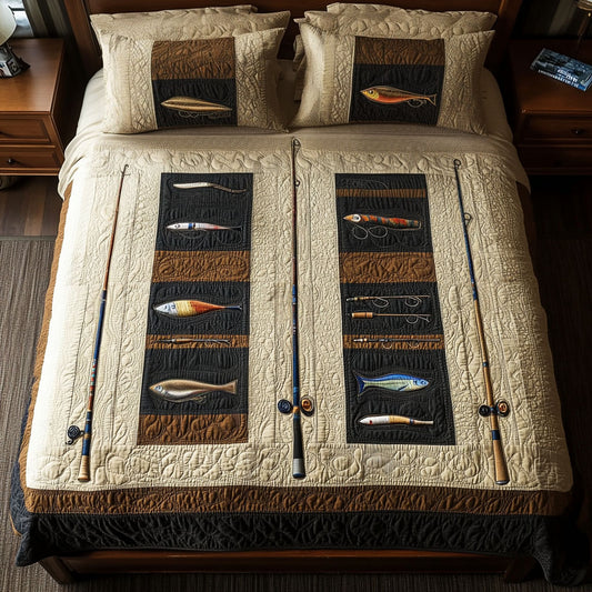 Cast Away Comfort 3-Piece Quilted Bedding Set NCU0PT6018