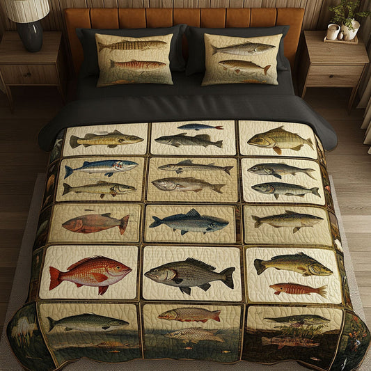 Cast in Color 3-Piece Quilted Bedding Set NCU0PT5540