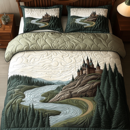 Castle Horizon 3-Piece Quilted Bedding Set NCU0DK7875