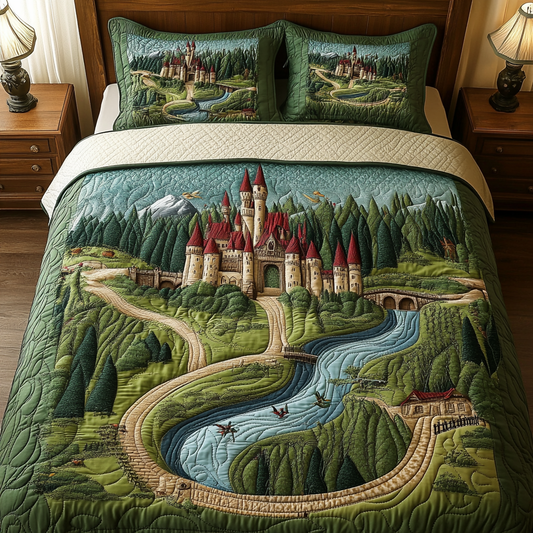 Castle View 3-Piece Quilted Bedding Set NCU0DK7870