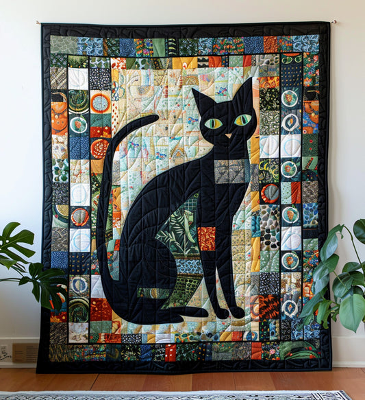 Cat Harmony Quilted Blanket NCU0PT255