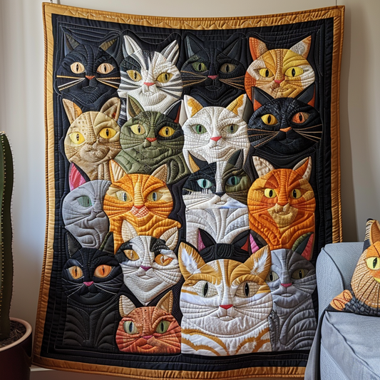 Cat Lover's Dream Quilted Blanket NCU0PD240