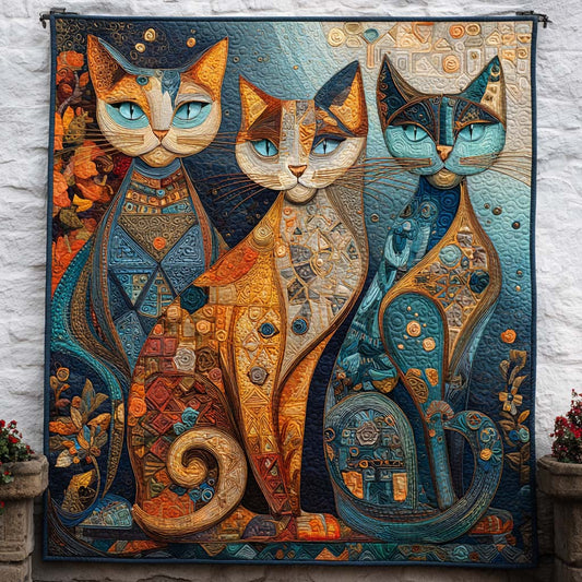Cat Charm Quilted Blanket NCU0NT9204