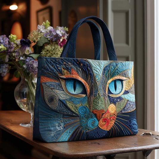 Cat Charm Quilted Tote Bag NCU0NT8954