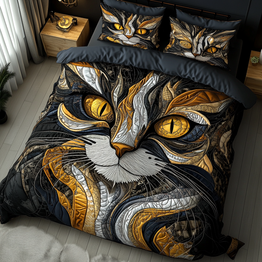 Cat Dream 3-Piece Quilted Bedding Set NCU0DK7438