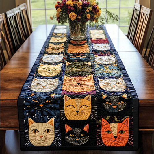 Cat Garden Quilted Table Runner NCU0DK9055