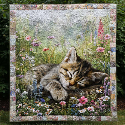 Cat Garden Whispers Quilted Blanket NCU0NT8910