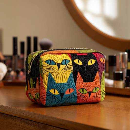 Cat Magic Quilted Makeup Bag NCU0DK10144