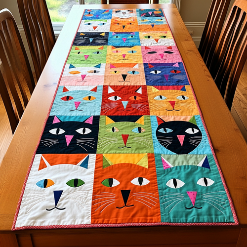 Cat Parade Quilted Table Runner NCU0PD444