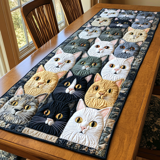 Cat Patch Quilted Table Runner NCU0DK9057