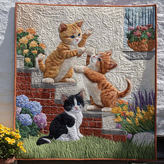 Cat Petals Quilted Blanket NCU0NT8911