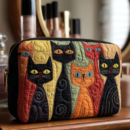 Cat Spirit Quilted Makeup Bag NCU0DK10146
