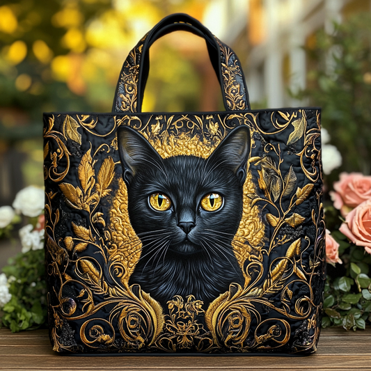 Cat Squad Quilted Tote Bag NCU0DK9084