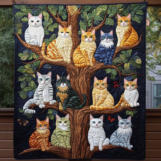 Cat Tree Quilted Blanket NCU0NT972