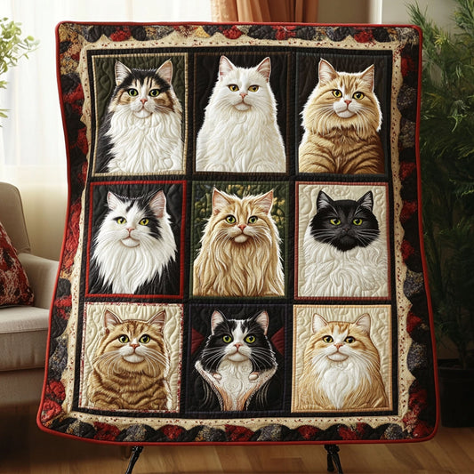 Cat Whiskers Wonderland Quilted Blanket NCU0PT7348