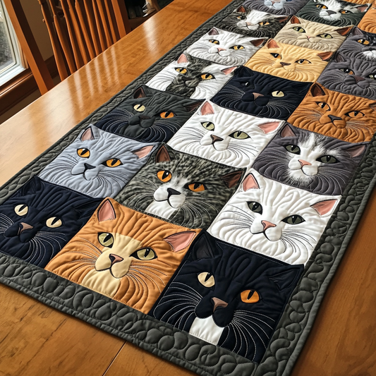 Cat Whispers Quilted Table Runner NCU0DK9056