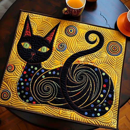 Cat's Midnight Elegance Quilted Place Mat NCU0TH404