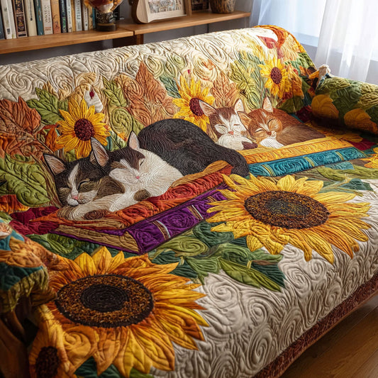 Catnap Stories Quilted Sofa Cover NCU0PT9932