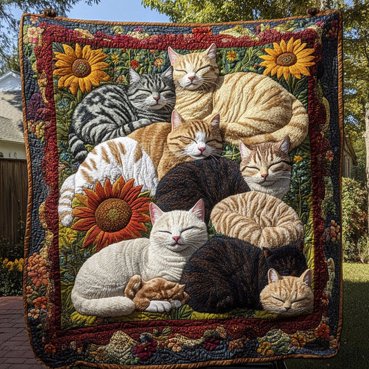 Catnip Garden Quilted Blanket NCU0PT7350