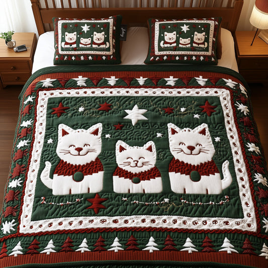 Catnip Wonderland 3-Piece Quilted Bedding Set NCU0PT2136