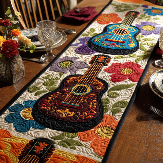 Catrina Guitar Quilted Table Runner NCU0PT8804