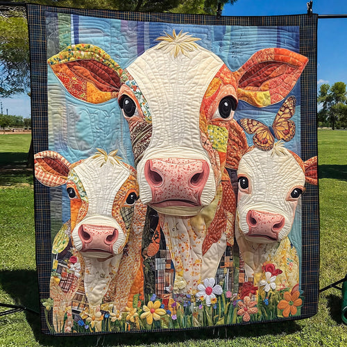 Cattle Charm Quilted Blanket NCU0TH1359