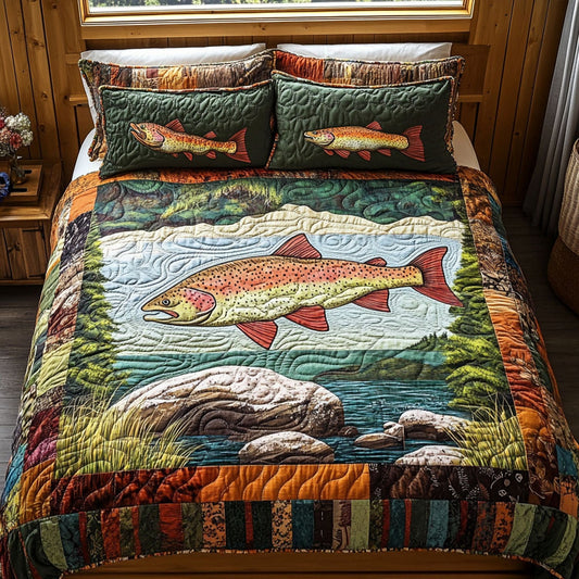 Caught in the Current 3-Piece Quilted Bedding Set NCU0PT5541