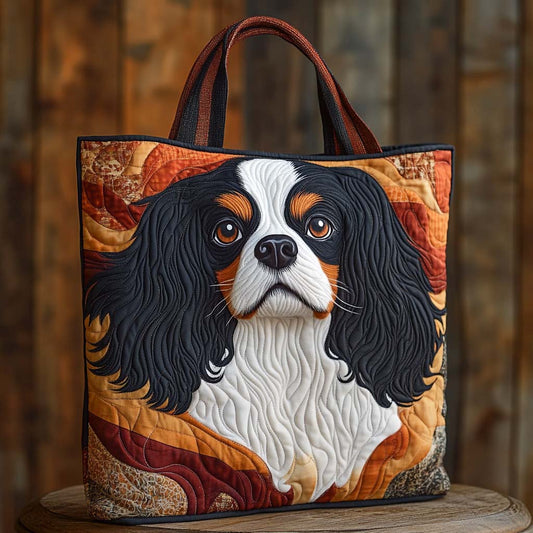 Cavalier Autumn Charm Quilted Tote Bag NCU0XD1168