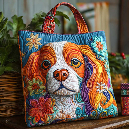 Cavalier Floral Spirit Quilted Tote Bag NCU0XD1156