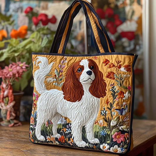 Cavalier Golden Bloom Quilted Tote Bag NCU0XD1155