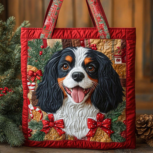 Cavalier Holiday Joy Quilted Tote Bag NCU0XD1164