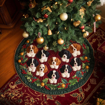 Cavalier Joy Quilted Christmas Tree Skirt NCU0DV7997