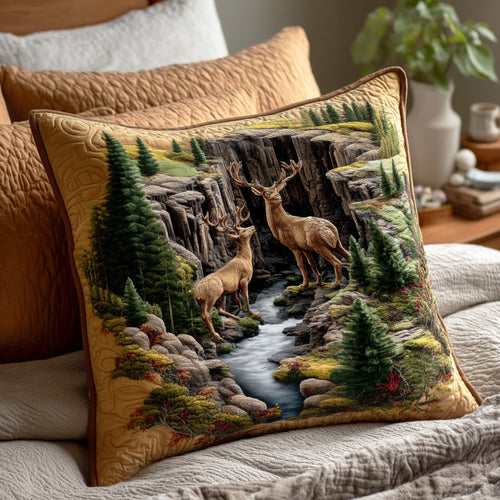 Cedar Deer Quilted Pillow Case NCU0TD1984