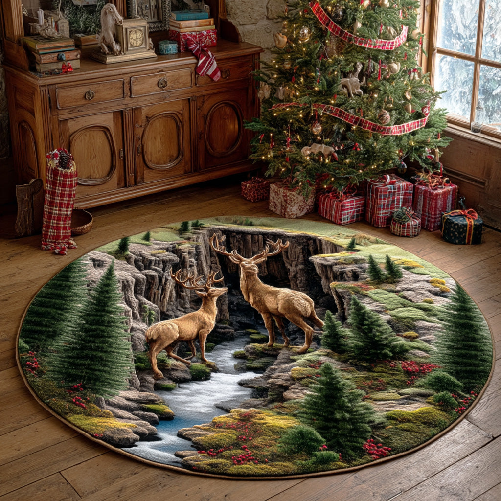 Cedar Deer Round Carpet NCU0TD1984