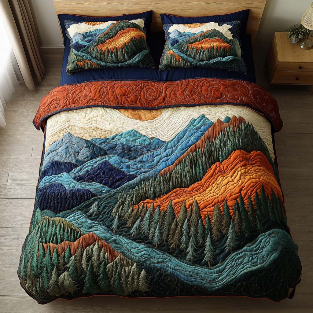 Cedar Ridge 3-Piece Quilted Bedding Set NCU0NT7630