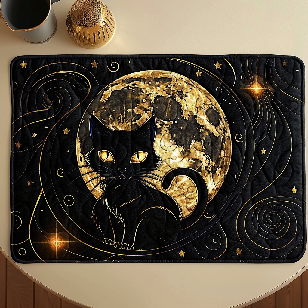 Celestial Cat's Night Quilted Place Mat NCU0TH411