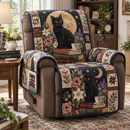 Celestial Black Cat Quilted Sofa Cover NCU0DV10248