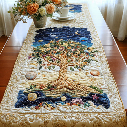 Celestial Bloom Quilted Table Runner NCU0NT3017