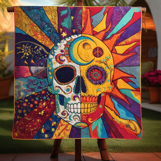Celestial Calavera Quilted Blanket NCU0PT8526