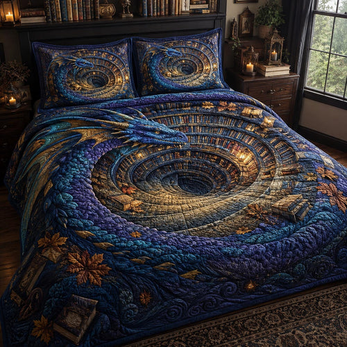 Celestial Coil 3-Piece Quilted Bedding Set NCU0DV10041
