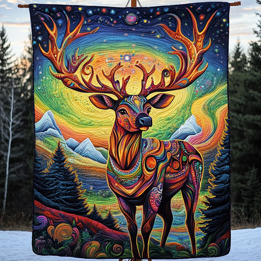 Celestial Deer Quilted Blanket NCU0VH632